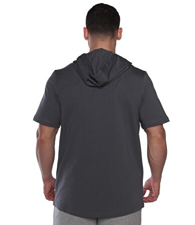 MuscleCloth MC-X Kapüşonlu Kısa Kollu Sweatshirt Füme