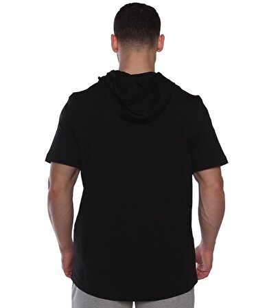 MuscleCloth MC-X Kapüşonlu Kısa Kollu Sweatshirt Siyah