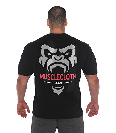 MuscleCloth Team Oversize T-Shirt Siyah