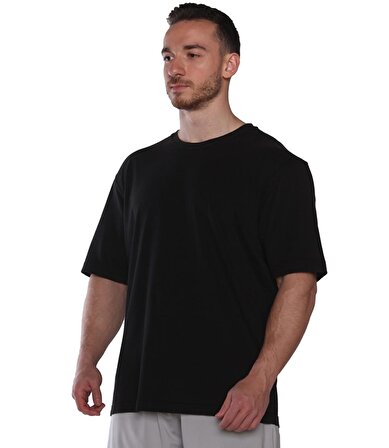 MuscleCloth Washed Oversize T-Shirt Siyah