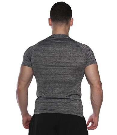 MuscleCloth Pro Stretch Kısa Kollu T-Shirt Füme