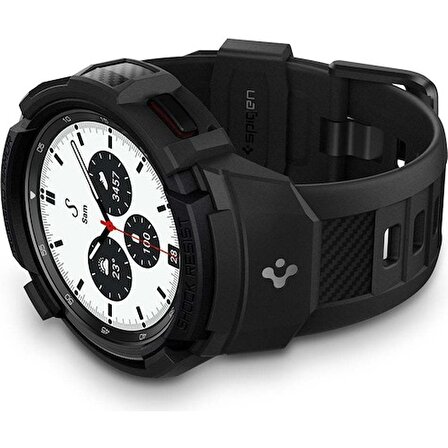 Spigen Samsung Galaxy Watch 4 Classic (42mm) ile Uyumlu Kılıf Rugged Armor Black