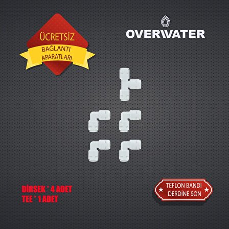 OverWater Açık Kasa Su Arıtma Cihazı 5 'li Filtresi Seti Aşamalı ( Membransız Set ) FKN50M