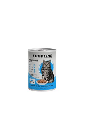 Foodline Karışık 4 çeşit Yetişkin Kedi Konservesi 400 Gr x 12 Adet