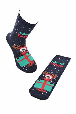 Flora Kadın Yılbaşı Noel Christmas Temalı Havlu Çorap (36-40)