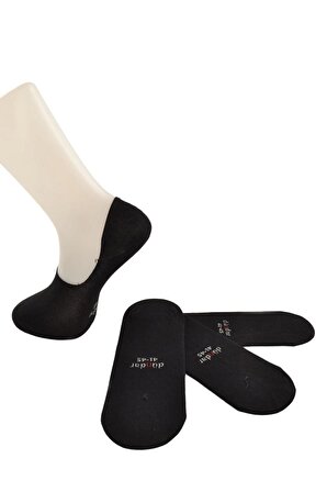 Dündar Erkek 4 lü Plus Topuk Destek Silikonlu Dikişsiz Pamuk Babet Çorap