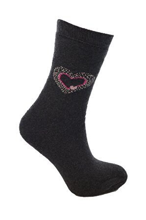 Kadın Pamuk Çorap Kalp Baskı S.Donna 36-40