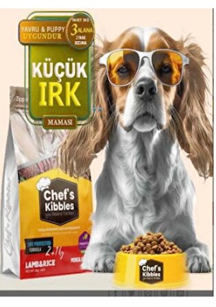 Chef`s Kibbles – Mini ve Küçük Irk Köpek Maması Kuzu Etli Pirinçli 2+1 Kg