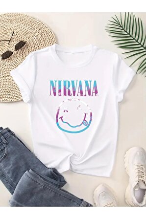 Nirvana Baskılı Unisex Tişört - İkonik Rock Tarzı