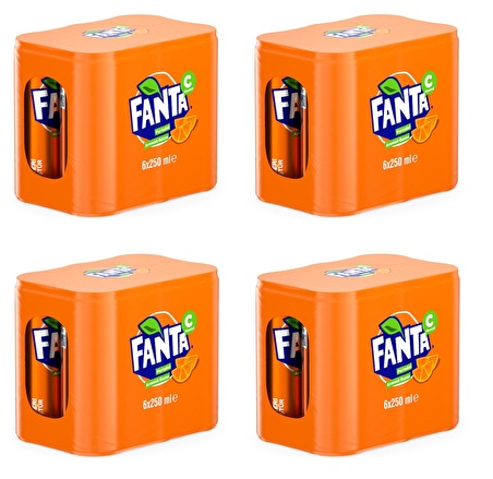 Fanta Portakal Aromalı Gazoz 250 Ml X 24 Adet