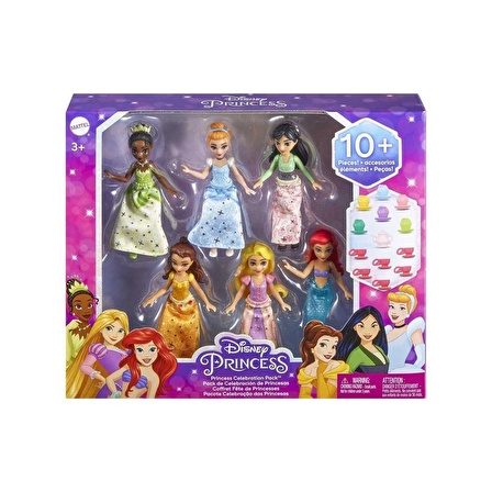 TWOX HLW91 Disney Prenses Bebekleri 6'lı Set