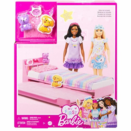 HMM64 My First Barbie - İlk Barbie Bebeğim - Barbie'nin Yatağı Oyun Seti