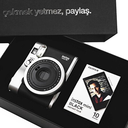 İnstax Neo 90 Classic Siyah Fotoğraf Makinesi Siyah Special Box