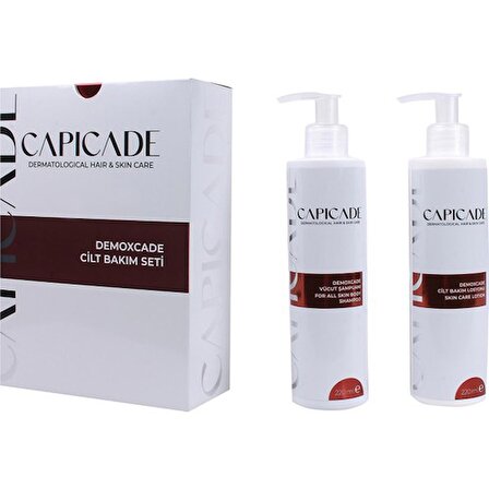 Capicade Demoxcade Cilt Bakım Seti 220ML Şampuan + 220ML Losyon(Yeni Ambalaj)