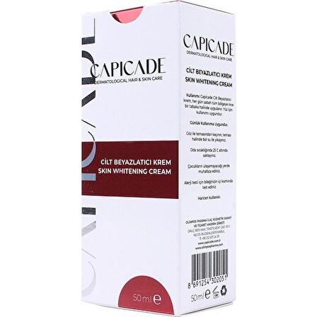 Capicade Cilt Beyazlatıcı Krem 50ml(YENI Ambalaj)