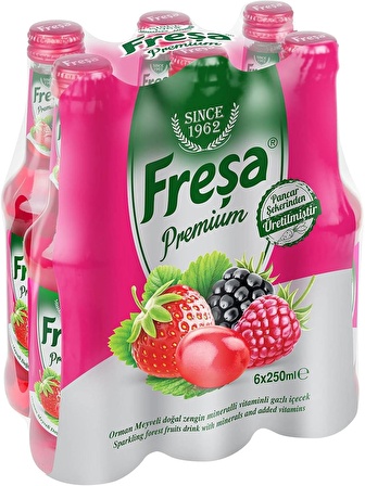 Freşa Premium Orman Meyveli Vitaminli Maden Suyu 250 Ml X 6 Adet