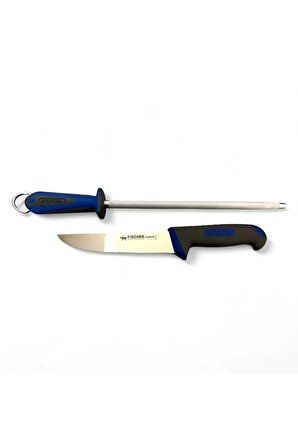 Fischer N245B 30cm Çelik Yuvarlak Masat ve Fischer 78010-20B  20cm Kasap Bıçağı