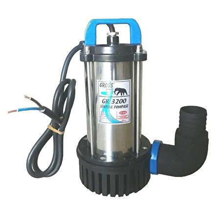Gross 24 Volt Sintine Dalgıç Krom Pompası GR3200 Süt Mazot Yağ Su