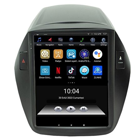 Araç Multimedya Hyundai ix35 S UNI - TY / 8 GB RAM 256 GB HDD / 9.5 Inch Ekr. Carplay And. 13 Double Teyp - Navigasyon Cihazı FRX