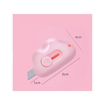 Taşınabilir Sevimli Bulut Şeklinde Falçata - Maket Bıçağı 3 Renk 1 Adet Gönderilecek