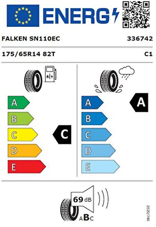 Falken 175/65 R14 TL 82T Sincera SN110 Ecorun Oto Yaz Lastiği ( Üretim Yılı: 2024 )