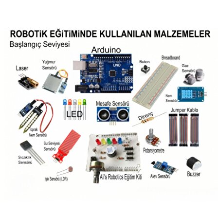 Ali's Robotics Arduino Eğitim Kiti V 1.2 Müfredatlı Set