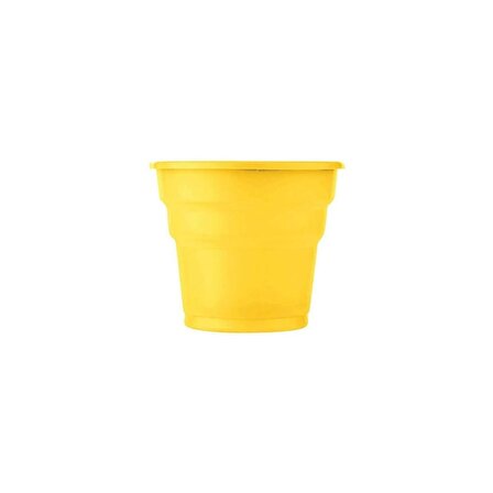 Sarı  Renk Sert Plastik Bardak 180cc Parti Organizasyon Davet (6ADET)