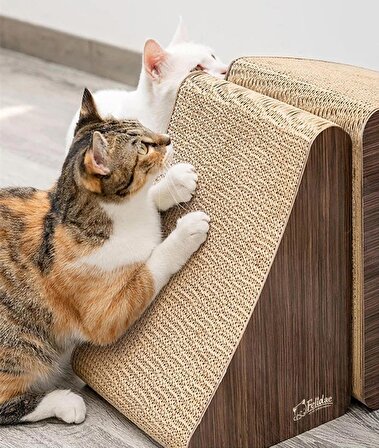 Doğal Kedi Otlu Kedi Tırmalama Kartonu CS7 Serisi (Small) , Oluklu Mukavva Kartonu