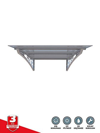 Metal Taşıyıcılı Pratik Sundurma Ferforje Serisi 200x100 cm