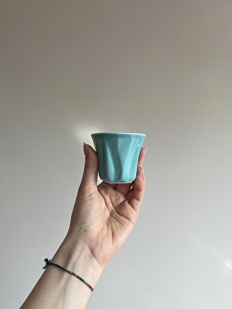 Flora Porselen Kulpsuz Espresso Fincanı