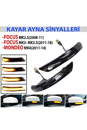 Ford Focus 2-3 Kayar Dinamik Ayna Sinyali 2008-2018 Focus Kayar Led