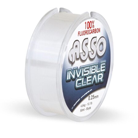 ASSO INVISIBLE CLEAR  %100 FLOROKARBON MİSİNA 0,40MM