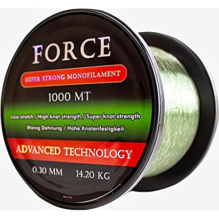 FORCE SUPER STRONG 1000 METRE YEŞİL MONOFLAMENT MİSİNA 0,50MM