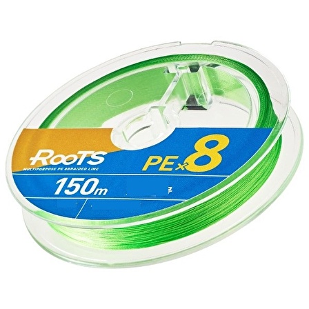 Gosen X8 Roots PE 0.8 0,153mm 8 Kat İp Misina 150mt A.Yeşil