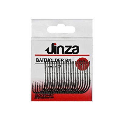 Jinza 57060 Baitholder BN Siyah Çift Tırnaklı Yem İğnesi 20’li Paket NO:6