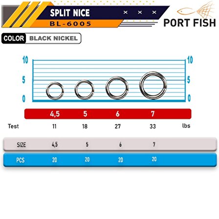 Portfish BL-6005 Kaşık Split Halka NO:4