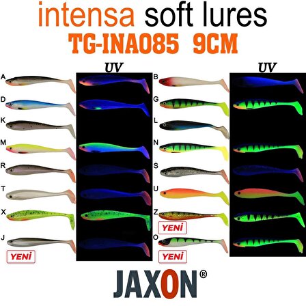 SİLİKON BALIK JAXON GUMMY INTENSA TG-INA085 9CM 5’Lİ PK RENK:U