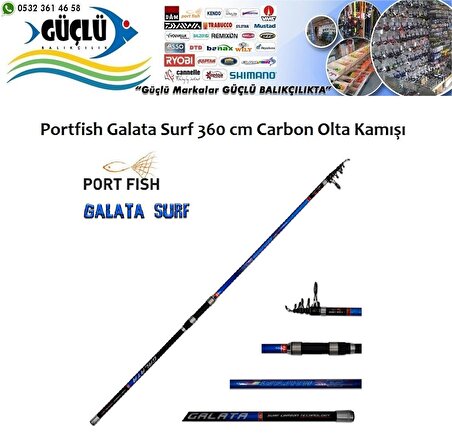 SÖRF KAMIŞ Portfish Galata Surf 360 cm Carbon 250GR AKSİYON