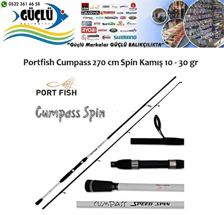 SPİN KAMIŞ Portfish Cumpass 270cm 10 - 30 gr AKSİYONLU