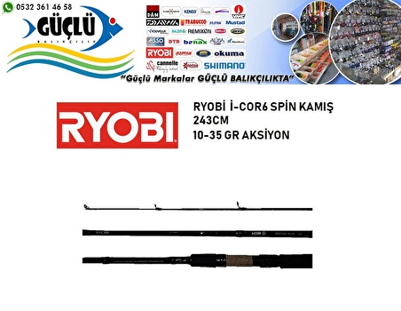 SPİN KAMIŞI RYOBİ İ-COR 6 SPİN 243 CM 10-35 GR AKSİYONLU