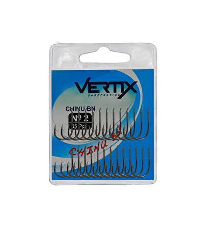 Vertix 58010 Chinu BN SİYAH Olta İğnesi 25’li Paket NO:6