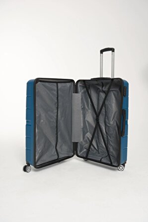 GBAG Pp Polipropilen Silikon Kırılmaz 2 Li Valiz Seti Orta ve Kabin Boy Plastik Bavul 2 Li Set