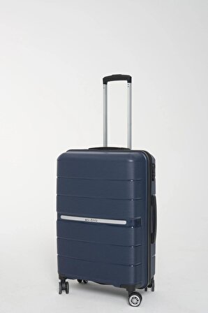 GBAG Pp Polipropilen Kırılmaz Silikon 2 Li Valiz Seti Büyük Boy ve Küçük Kabin Boy 2 Li Plastik Bavul Seti