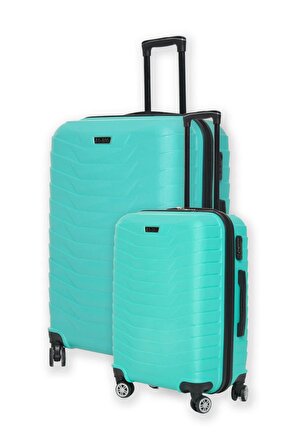 GBAG Krios Abs 2 Li Valiz Seti Büyük Boy ve Küçük Kabin Boy Plastik Bavul