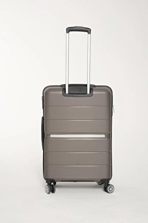 GBAG Orta Boy Pp Polipropilen Kırılmaz Silikon Valiz, Orta Boy Plastik Bavul Seyahat Çantası