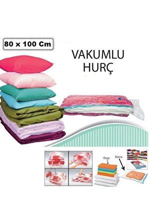 XL Büyük Boy70 Cm X 100 Cm Vakumlu Poşet Vakumlu Hurç Vakumlu Torba Yorgan Yastık Hurç