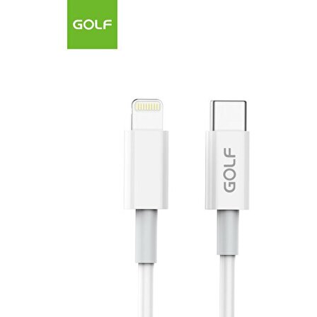 Golf Evanii Golf - Orjinal Apple 20WATT Pd Type-C To iPhone Uyumlu Super Hızlı Şarj Kablosu - GC-81P 20W Pd Quick Charge Cable