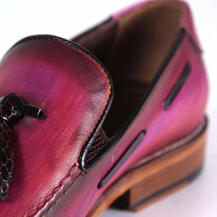 Pembe Patina Klasik Kösele Ayakkabı