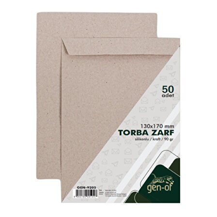 Gen-Of Torba Zarf 13x17 Kraft 90 GR Silikonlu 250 li
