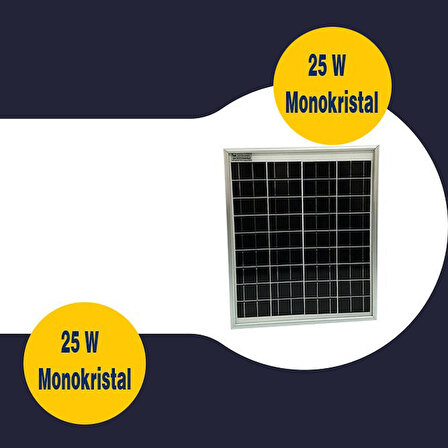 Gesper Energy 25W Watt Monokristal Güneş Paneli 36 Hücre 12V GES25-36M